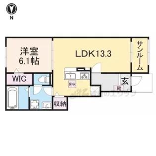コモド カーサ【103号室】の間取り