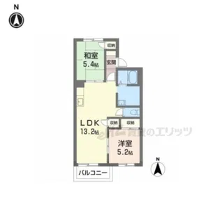 レルム・カミニートA【2階】の間取り