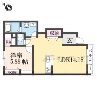 シティパル栗東【101号室】の間取り