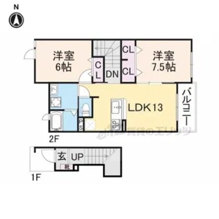 ガーデンヒルズ【2階】の間取り