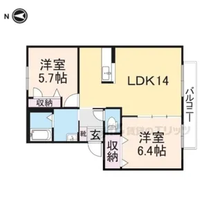 エトワールD棟【2階】の間取り