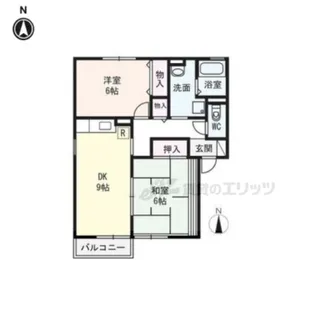 シャルムフルーレB棟【201号室】の間取り