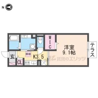 アヴァンセリーヴ米原【202号室】の間取り