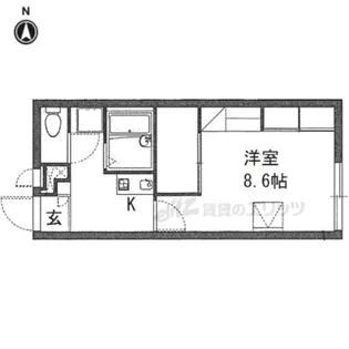 レオパレスアスカ【1階】の間取り