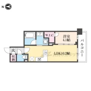 ユニハイム京都七条通り【602号室】の間取り