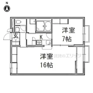 レオパレス城之内?【102号室】の間取り