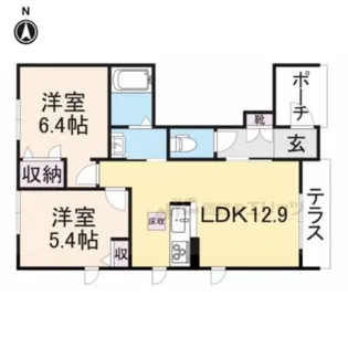 シャーメゾンリゾラ【103号室】の間取り