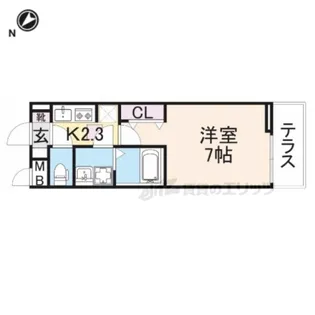 ルミエール・M【1階】の間取り