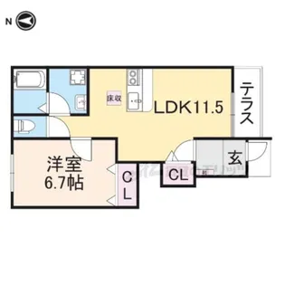 ヴィレッタ【1階】の間取り
