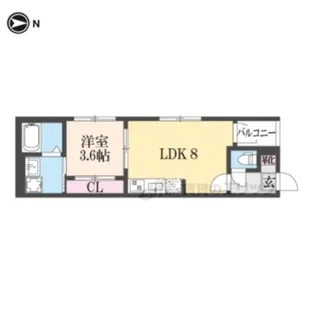 ハーモニーテラス醍醐御霊ヶ下町【2階】の間取り