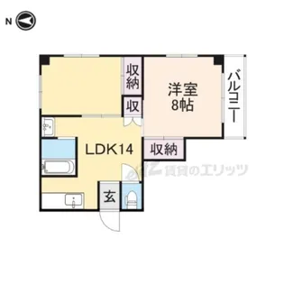 サニーハイツ【4階】の間取り