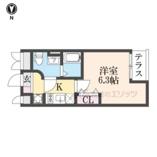 グランデコート西院三蔵【1階】の間取り