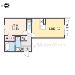 1LDKの間取り画像