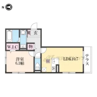 1LDKの間取り画像