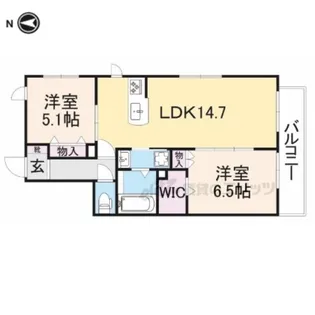 プレセランス山の辺?【202号室】の間取り