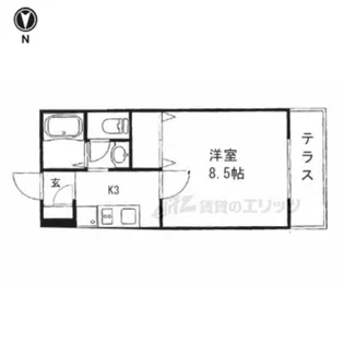 アンシャンテ香里【1階】の間取り