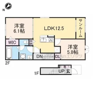 マーベラス弓木?【2階】の間取り