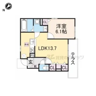 ピエラ【?101号室】の間取り