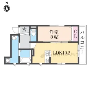 Danke Court【301号室】の間取り