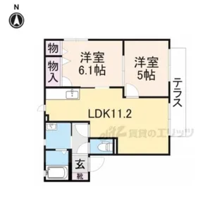ソル ビエント【102号室】の間取り