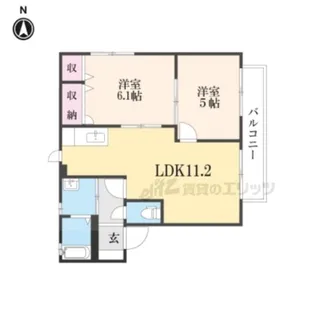 ソル ビエント【202号室】の間取り