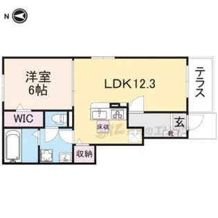クレメント中今里【1階】の間取り