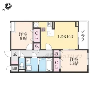 アルカディア【1階】の間取り