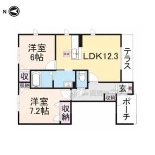 ヴェルチェ橿原運動公園A【101号室】の間取り