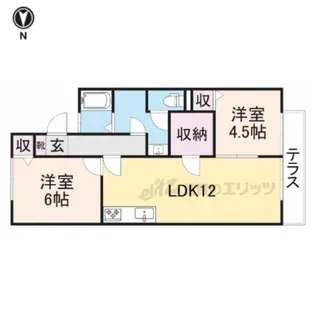 サニーハイム富雄【1階】の間取り