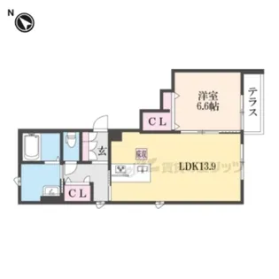 シャーメゾンフェリーチェTOMO【103号室】の間取り