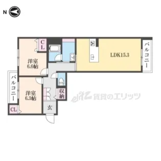 シャーメゾン片塩【3階】の間取り