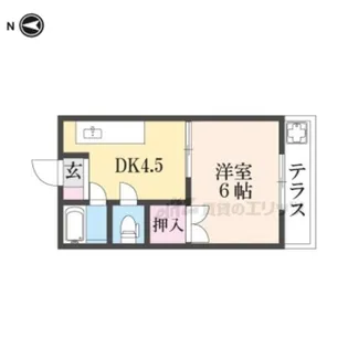 香里園パレスハイツ【1階】の間取り