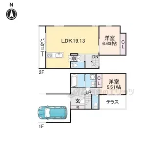 コートハウス雲路【B号室】の間取り