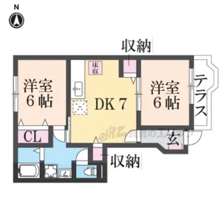 サンパティーク【1階】の間取り