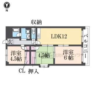 アメニティα館【6階】の間取り