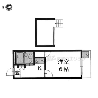 法蓮町第3マンション【202号室】の間取り