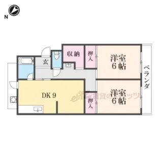 クレスト天神【3階】の間取り