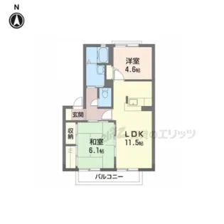 メゾン・ソレイユB【2階】の間取り