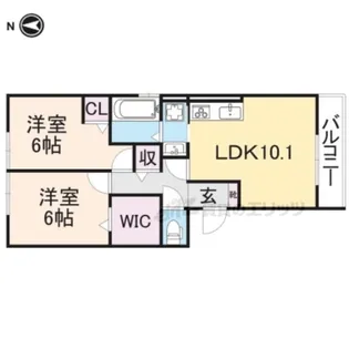 Mon Reve【202号室】の間取り