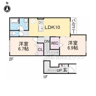ヒルクレスト【2階】の間取り