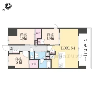 ジオ草津【1407号室】の間取り