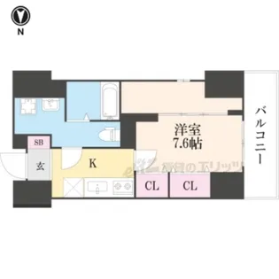 アート四条堀川【102号室】の間取り