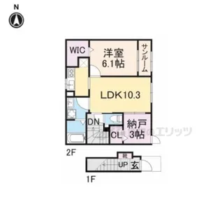 アップフィールド共栄?【204号室】の間取り