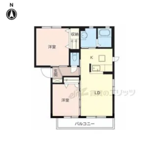 クレストヴェール五位堂【202号室】の間取り