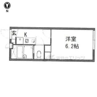 レオパレス売間サニーヒル【107号室】の間取り