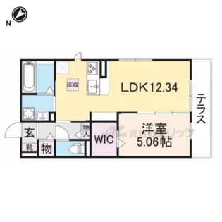 カノン蓮池【1階】の間取り
