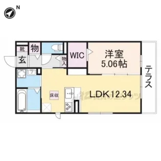 カノン蓮池【1階】の間取り