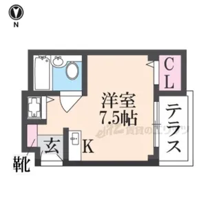 シティロイヤル富雄南【1階】の間取り