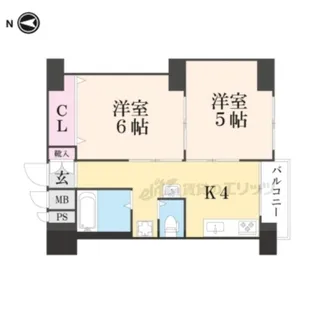 東寺ハイム【605号室】の間取り