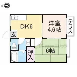 エステートピアオクムラ【103号室】の間取り